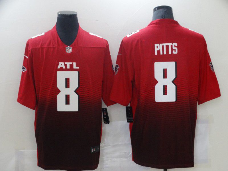 Men Atlanta Falcons 8 Pitts Red Nike Vapor Untouchable Limited 2021 NFL Jersey